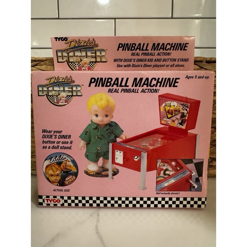 Vintage‎ 1989 Dixe's Diner Pinball Machine By TYCO Industries